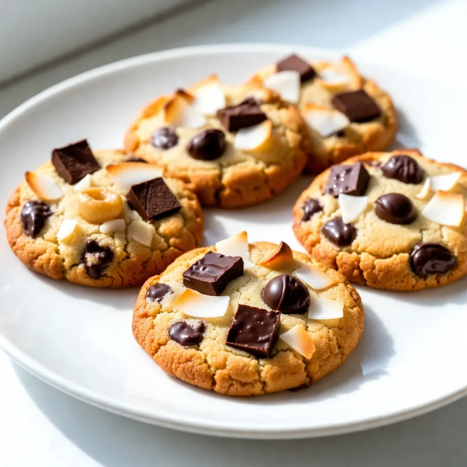 Kokosnuss Schokoladenstückchen Kekse Lecker und Einfach