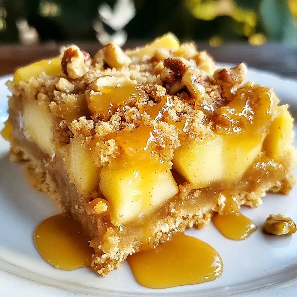 Karamell-Apfel-Krümelriegel Einfaches Rezept für Genuss
