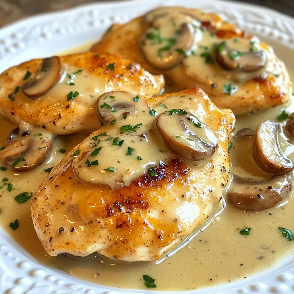 Creamy Garlic Mushroom Chicken Einfaches und Köstliches