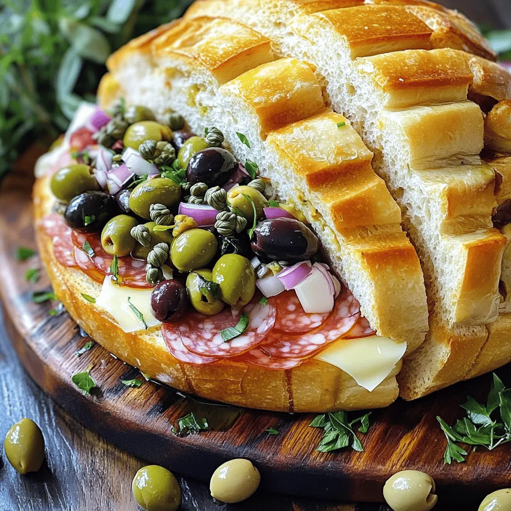 Classic Italian Muffuletta Sandwich Rezept Köstlich