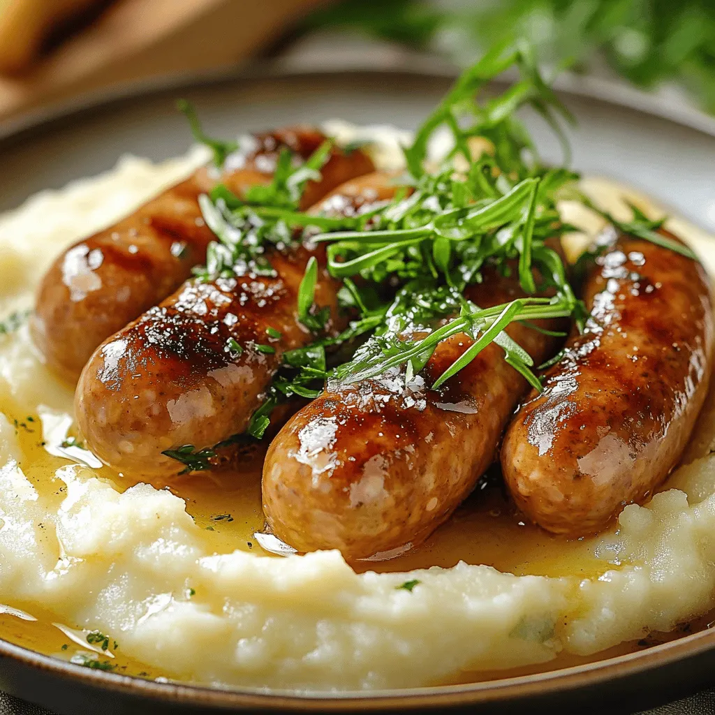 Bangers and Mash mit Zwiebelsoße leicht zubereiten