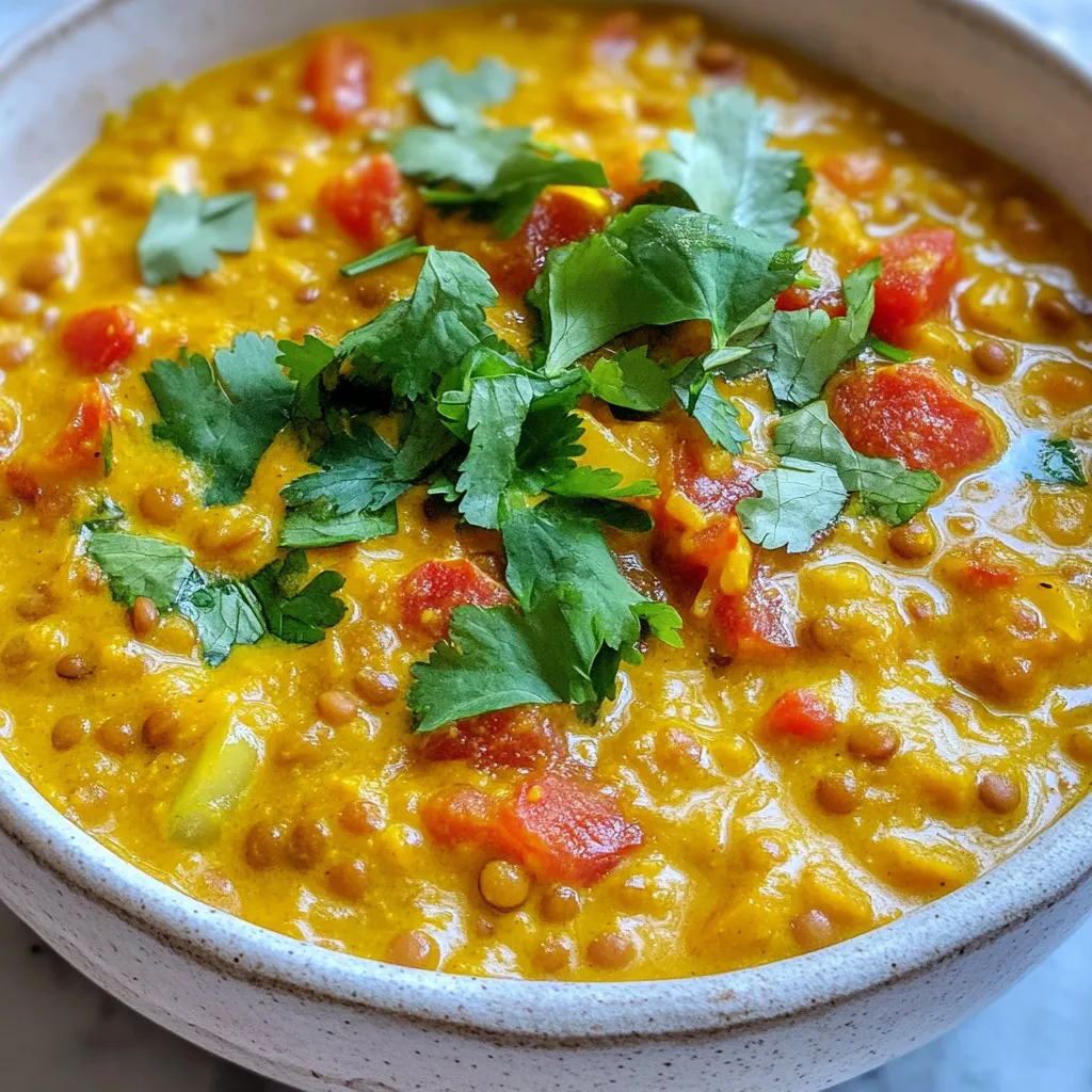 Creamy Coconut Lentil Curry Einfach und Lecker