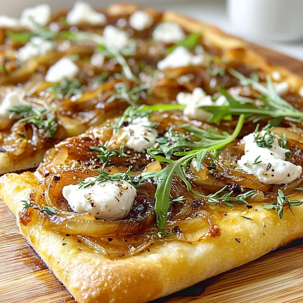 Karamellisierte Zwiebel Ziegenkäse Pizza Rezept