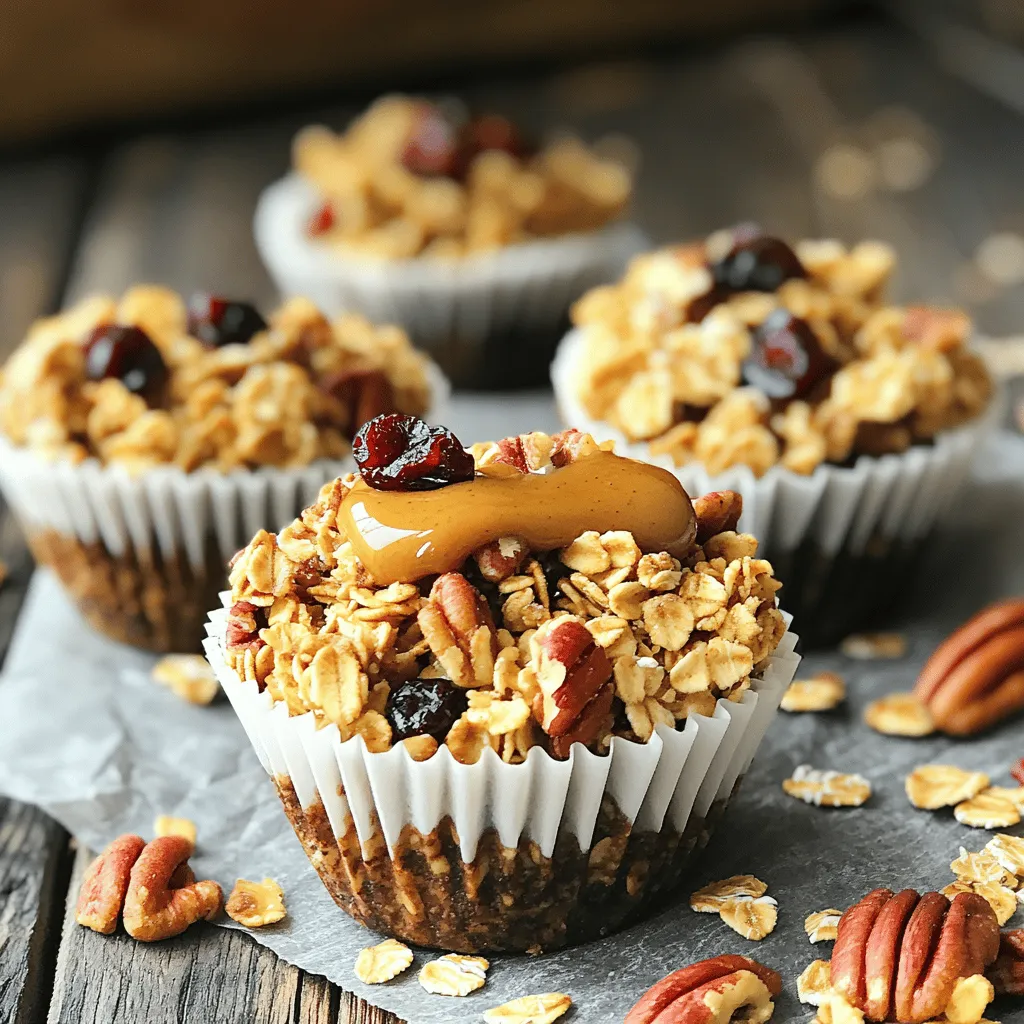 No-Bake Maple Pecan Protein Granola Cups Rezept