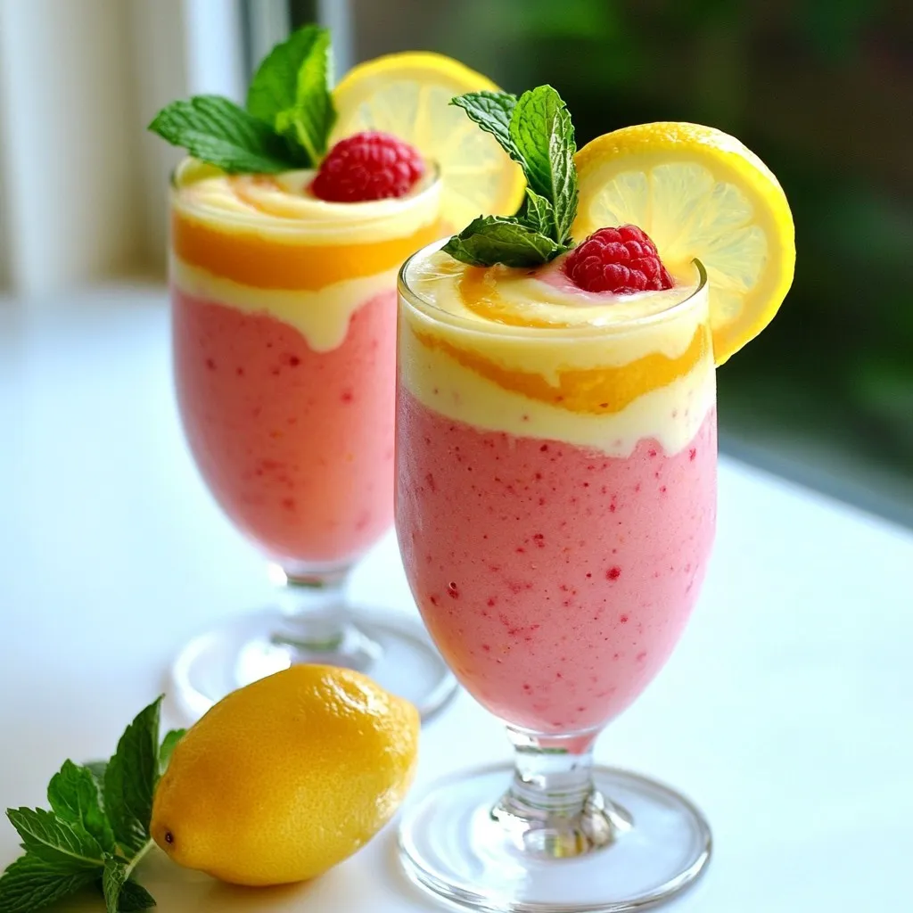 Erfrischender Raspberry Lemonade Smoothie für den Sommer