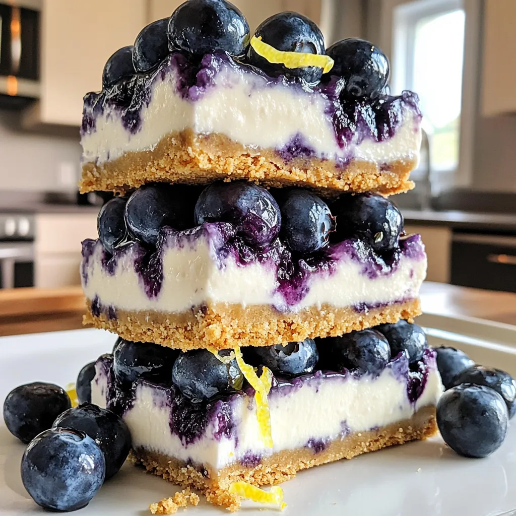 Leckere Griechischer Joghurt Blaubeeren Käsekuchen Riegel