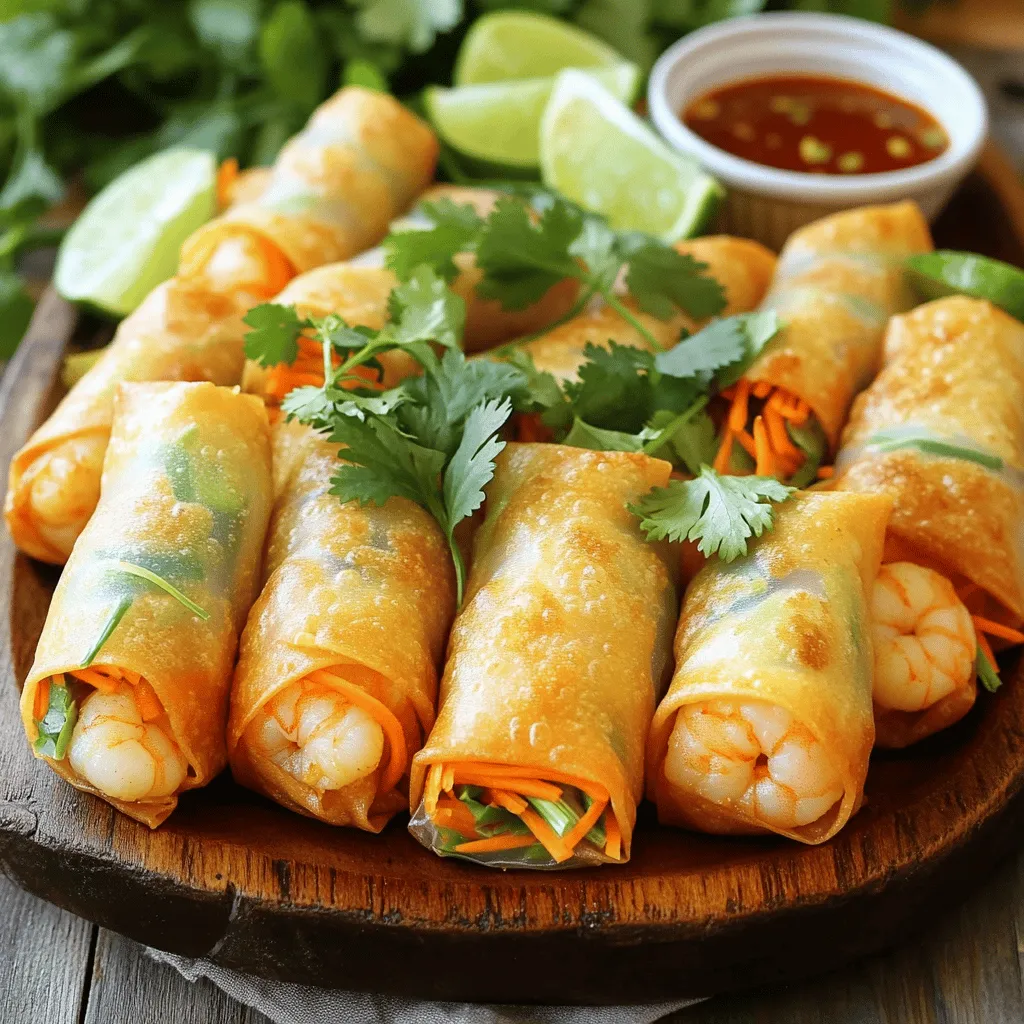 Air Fryer Crispy Shrimp Spring Rolls Genuss Pur