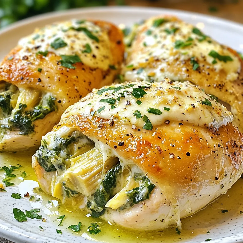 Spinach Artichoke Stuffed Chicken Köstlicher Genuss