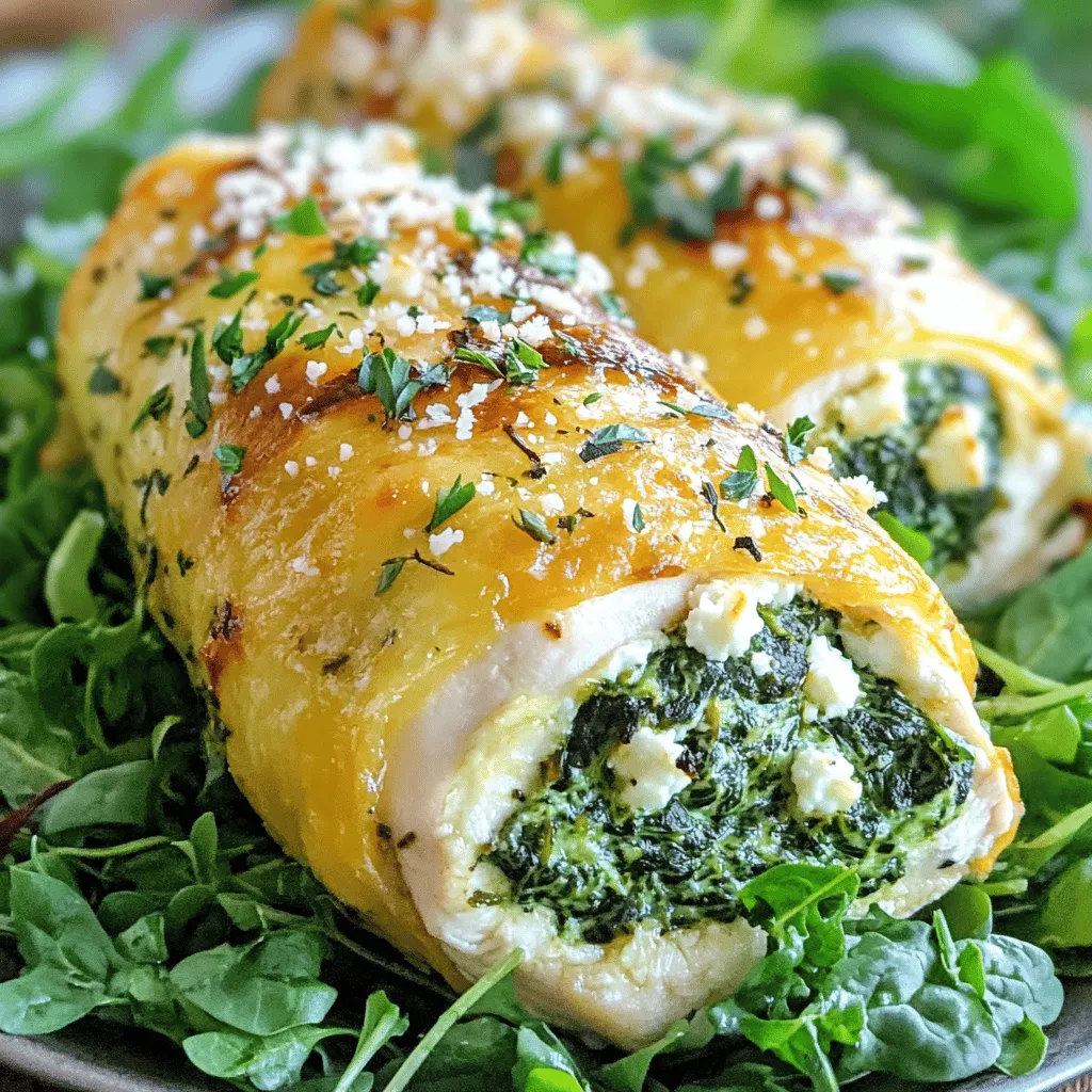 Spinach Stuffed Chicken Roll-Ups für jeden Anlass