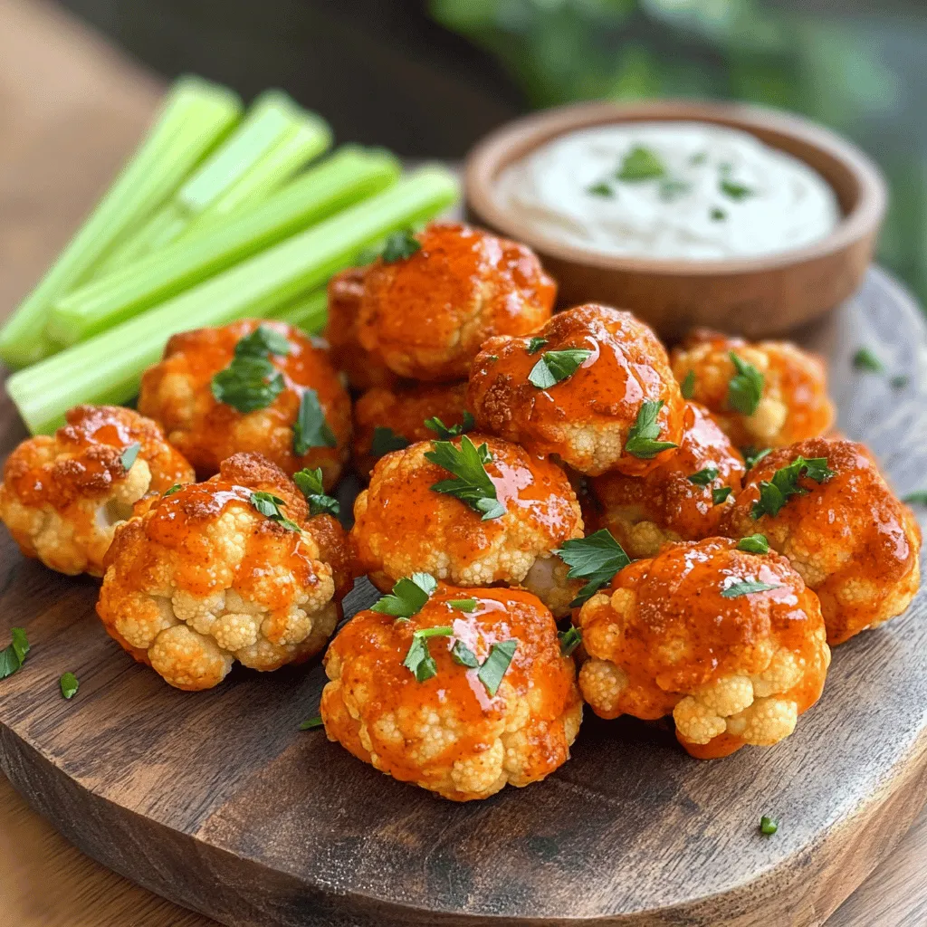 Buffalo Cauliflower Bites Knusprig und Lecker Snack