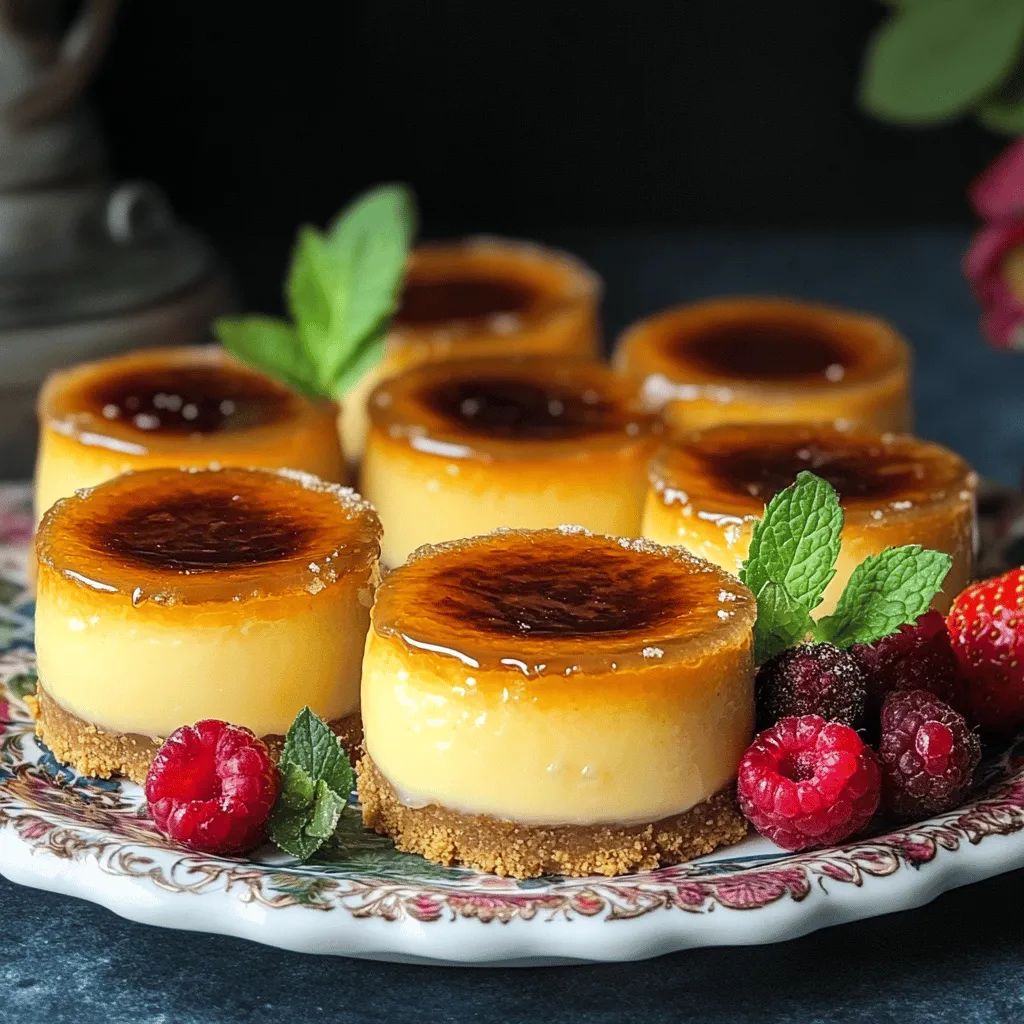 Mini Crème Brûlée Cheesecakes Köstlicher Genuss