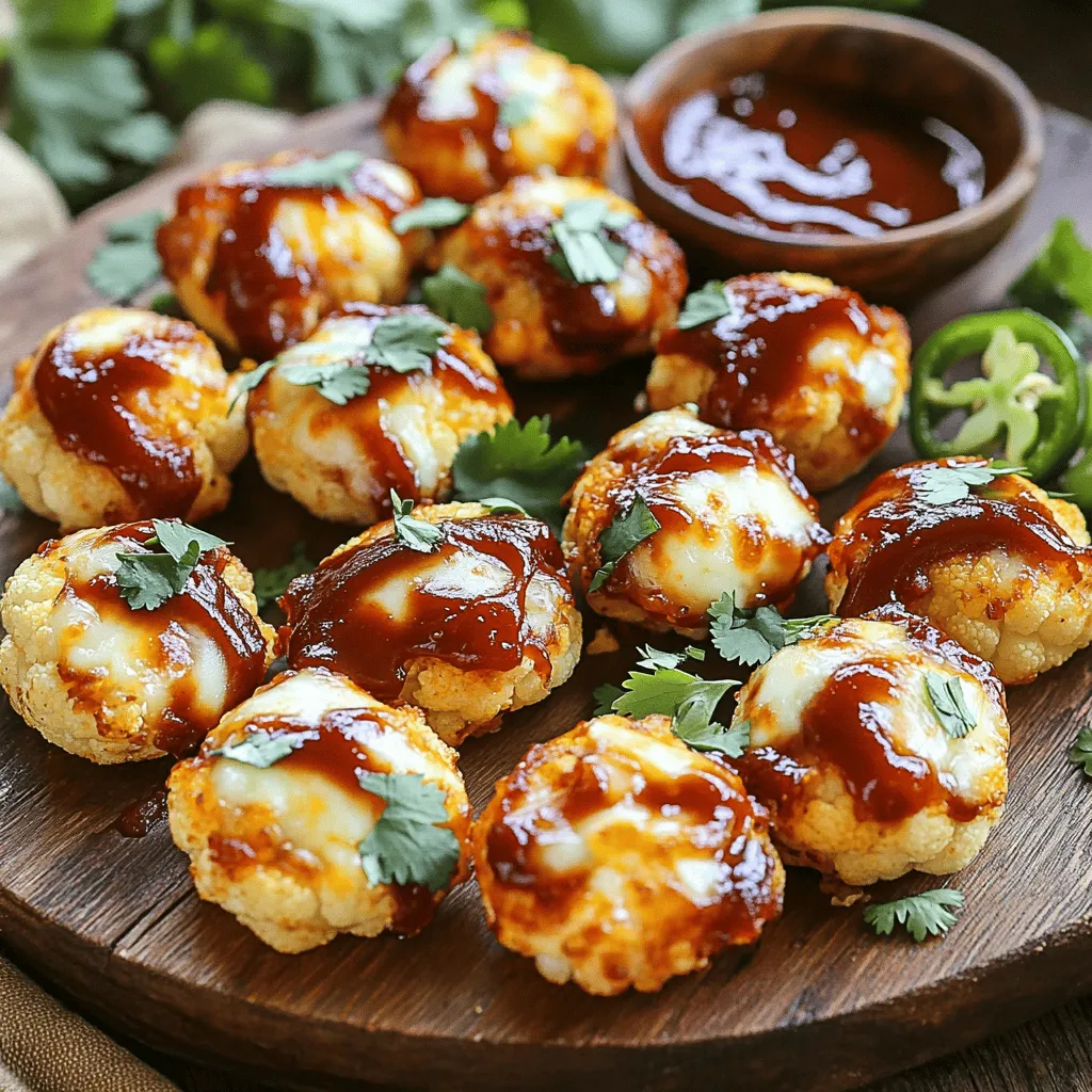 BBQ Blumenkohl-Pizza-Bissen Lecker und Gesund