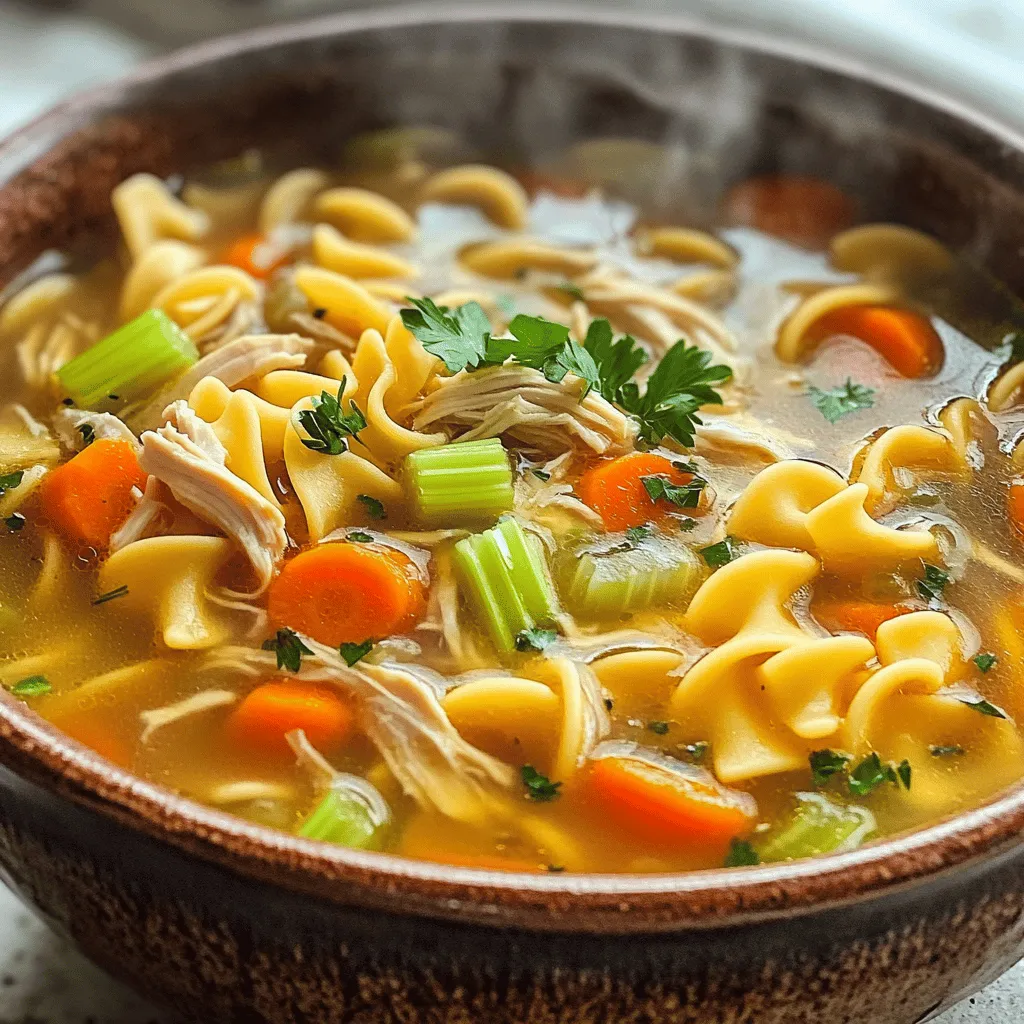 Classic Chicken Noodle Soup Herzhafte Wohlfühlsuppe
