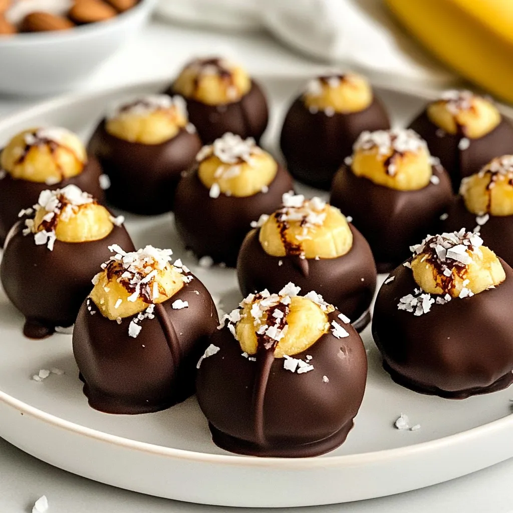 Schokoladenüberzogene Bananenbissen Einfaches Genussrezept