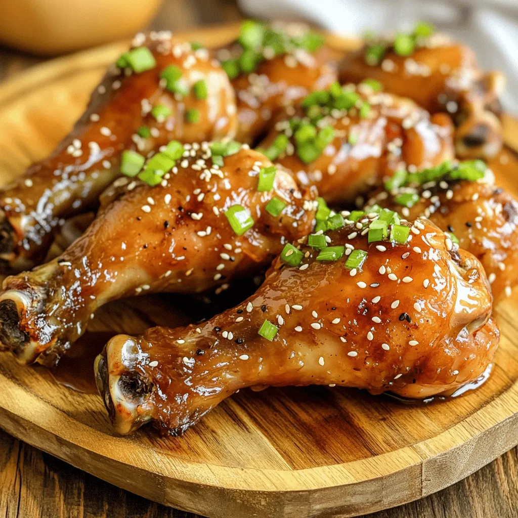 Sticky Honey Soy Chicken Drumsticks Lecker und Saftig