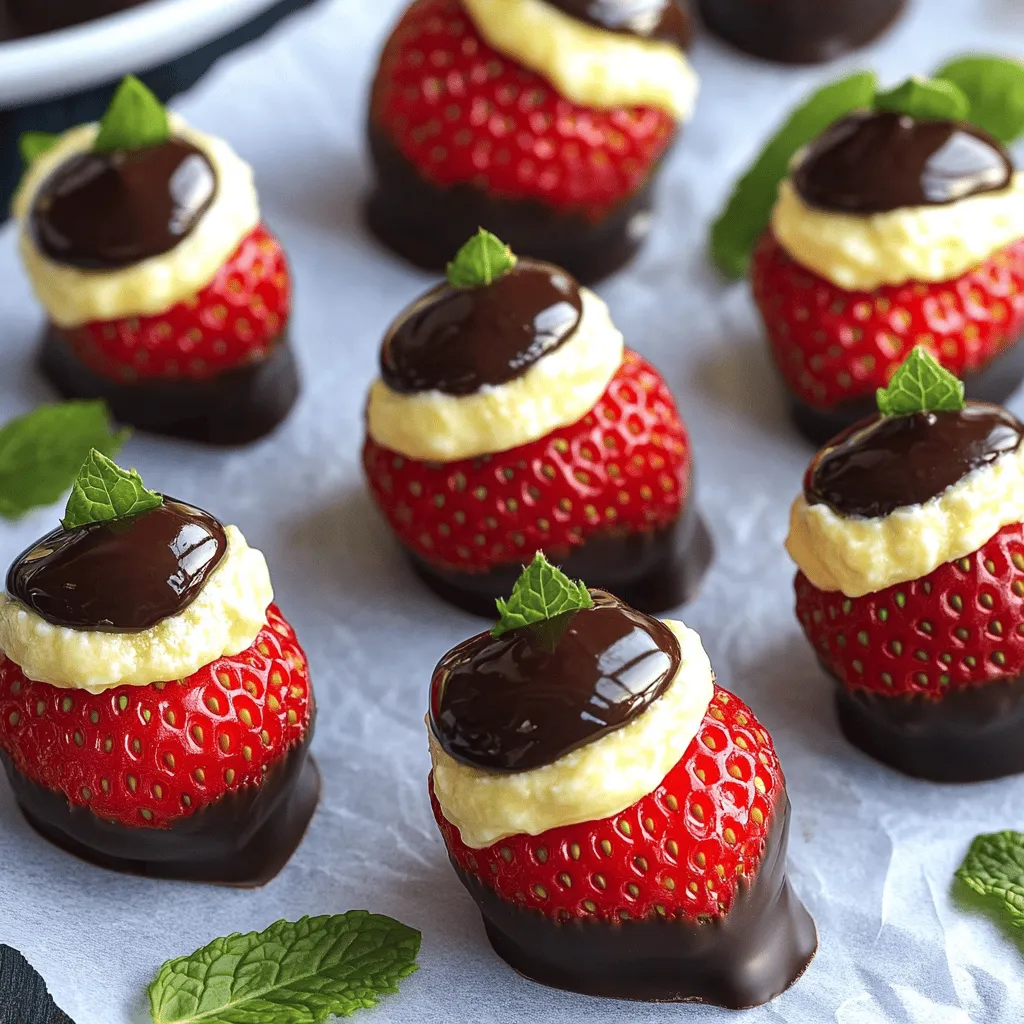 Für die besten Schokoladenüberzogenen Käsekuchen-Erdbeeren brauchst du diese Zutaten: