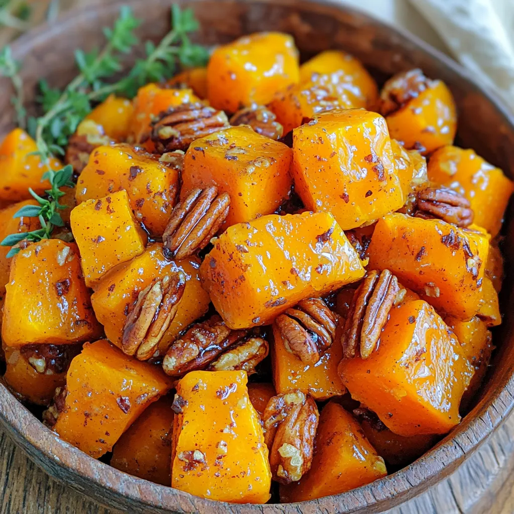 Maple Glazed Roasted Butternut Squash Köstliches Rezept