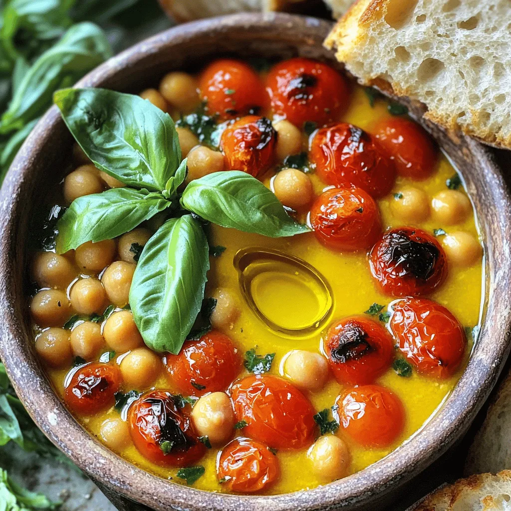 Roasted Tomato Basil Chickpea Soup Herzhaft und Mild