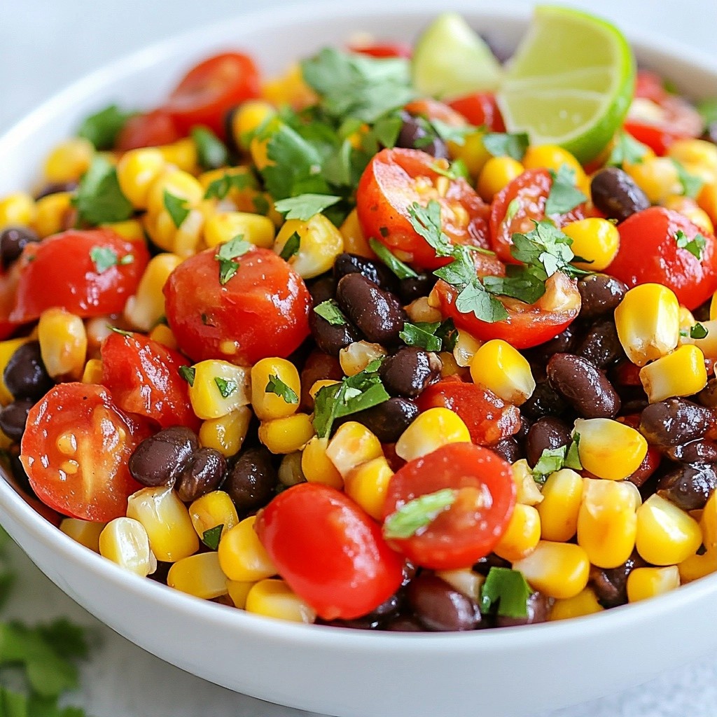 Tangy easy side dish BBQ Black Bean Salad Rezept