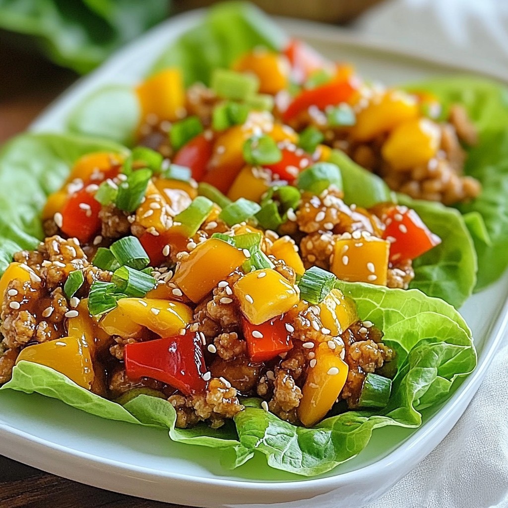 Honey Garlic Chicken Lettuce Wraps Schmackhafte Snacks