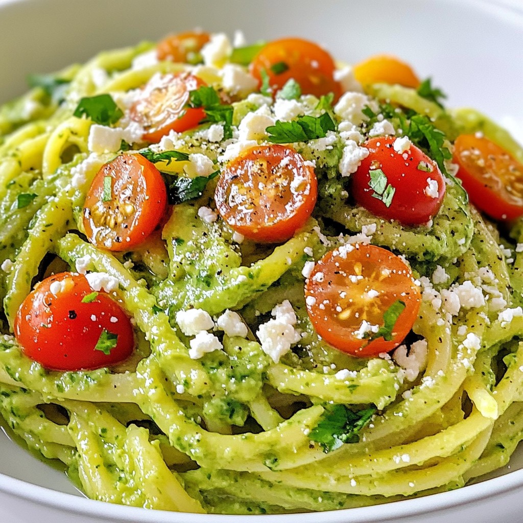 Avocado Cilantro Lime Pasta Einfach und Köstlich