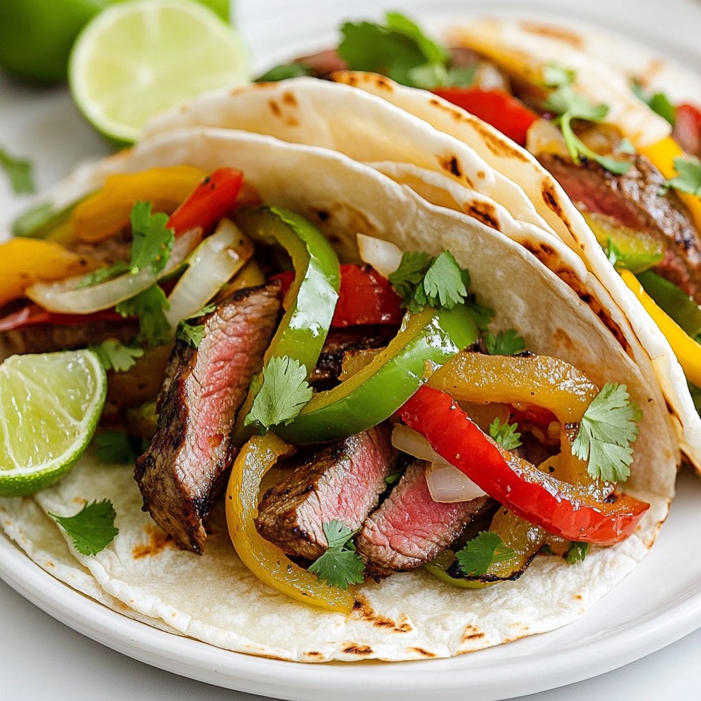 Honey Lime Steak Fajitas Schnelles und köstliches Essen