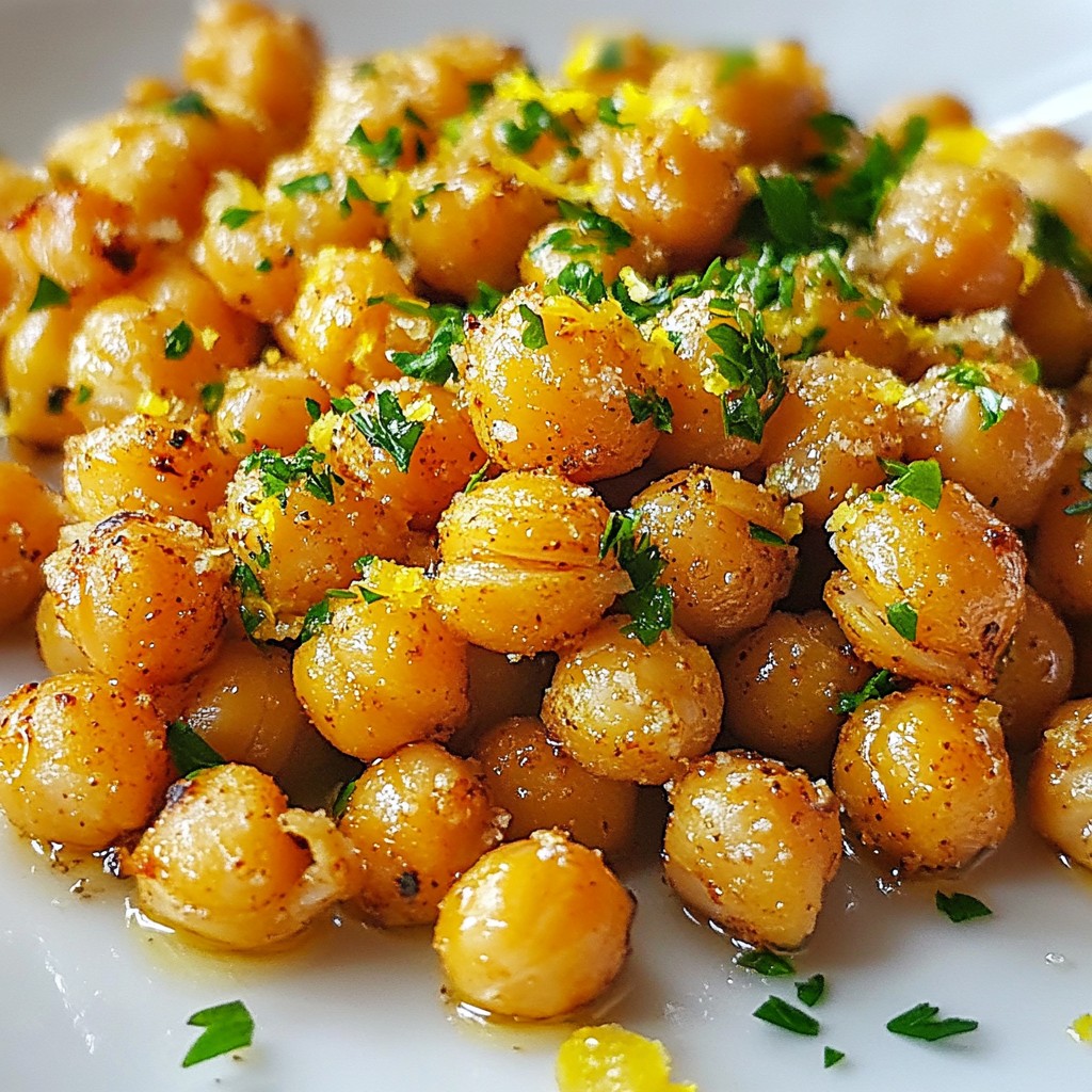 Lemon Garlic Roasted Chickpeas Knusprig und Lecker