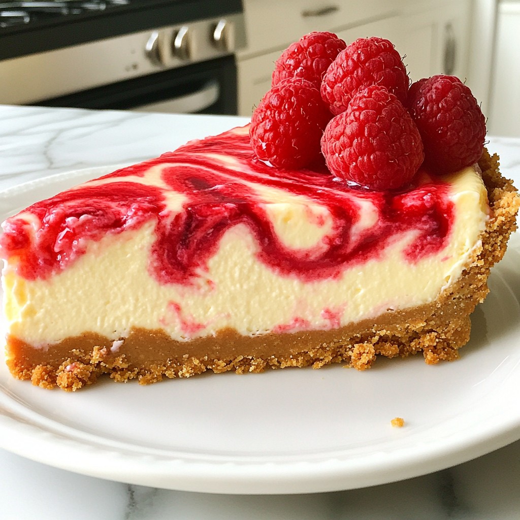 Raspberry Swirl Cheesecake Köstliches Dessert Rezept