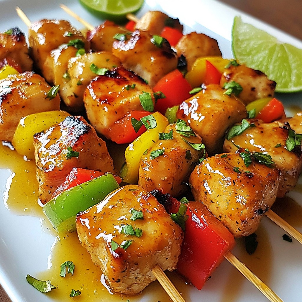 Honey Lime Chicken Skewers Einfache und leckere Idee
