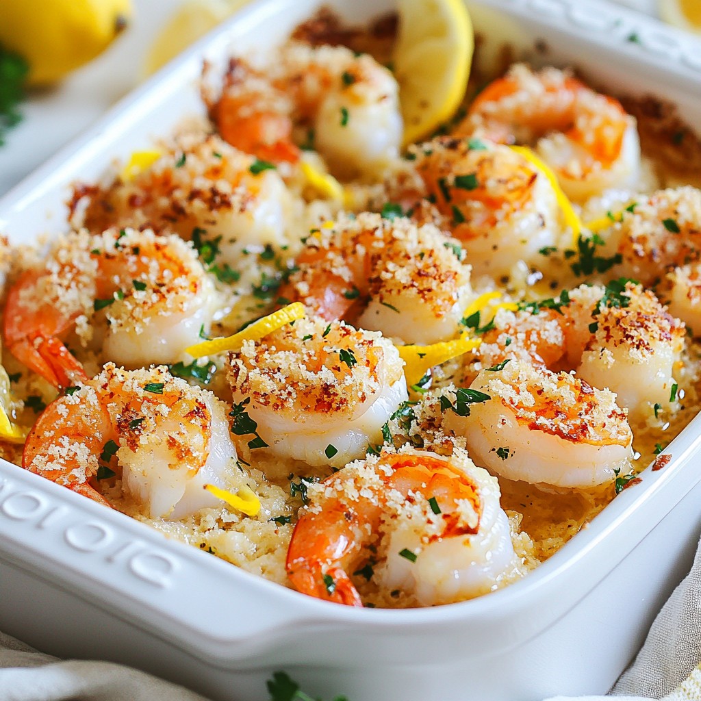 Knoblauchbutter Gebackene Garnelen Scampi Einfaches Rezept