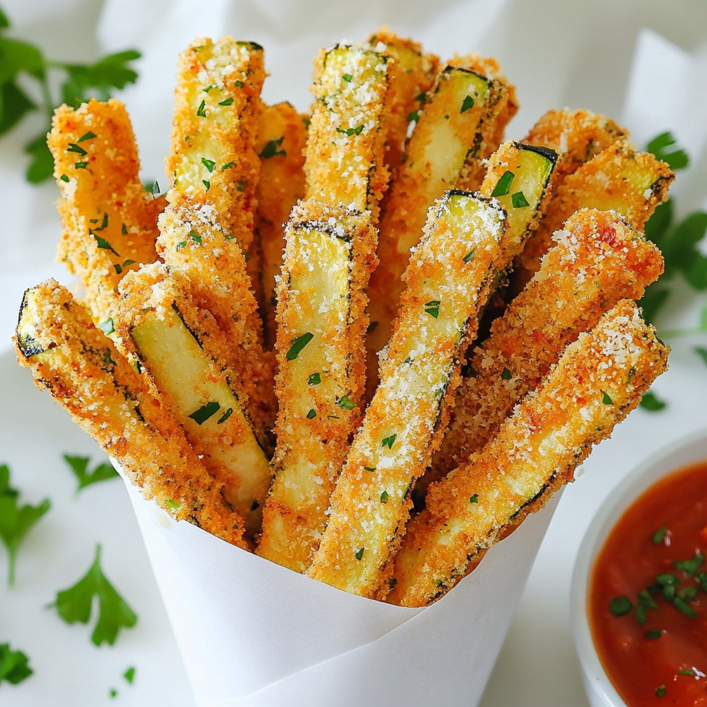 Quick Crispy Parmesan Zucchini Fries Genussrezept