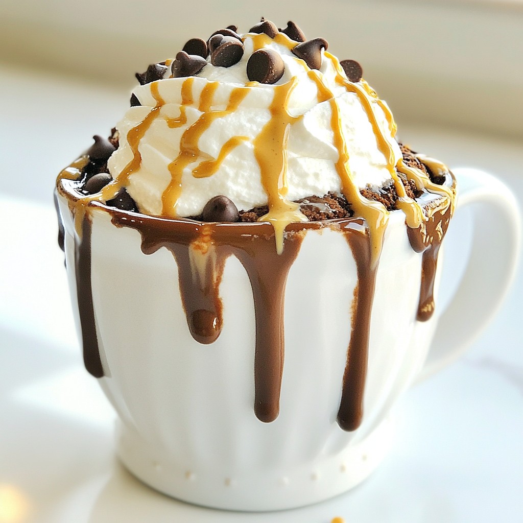 Peanut Butter Chocolate Chip Mug Cake Einfaches Rezept