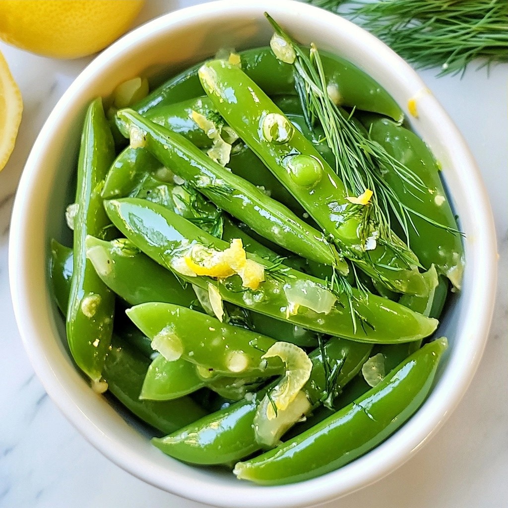 Quick side dish Lemon Dill Sautéed Snap Peas lecker zubereiten