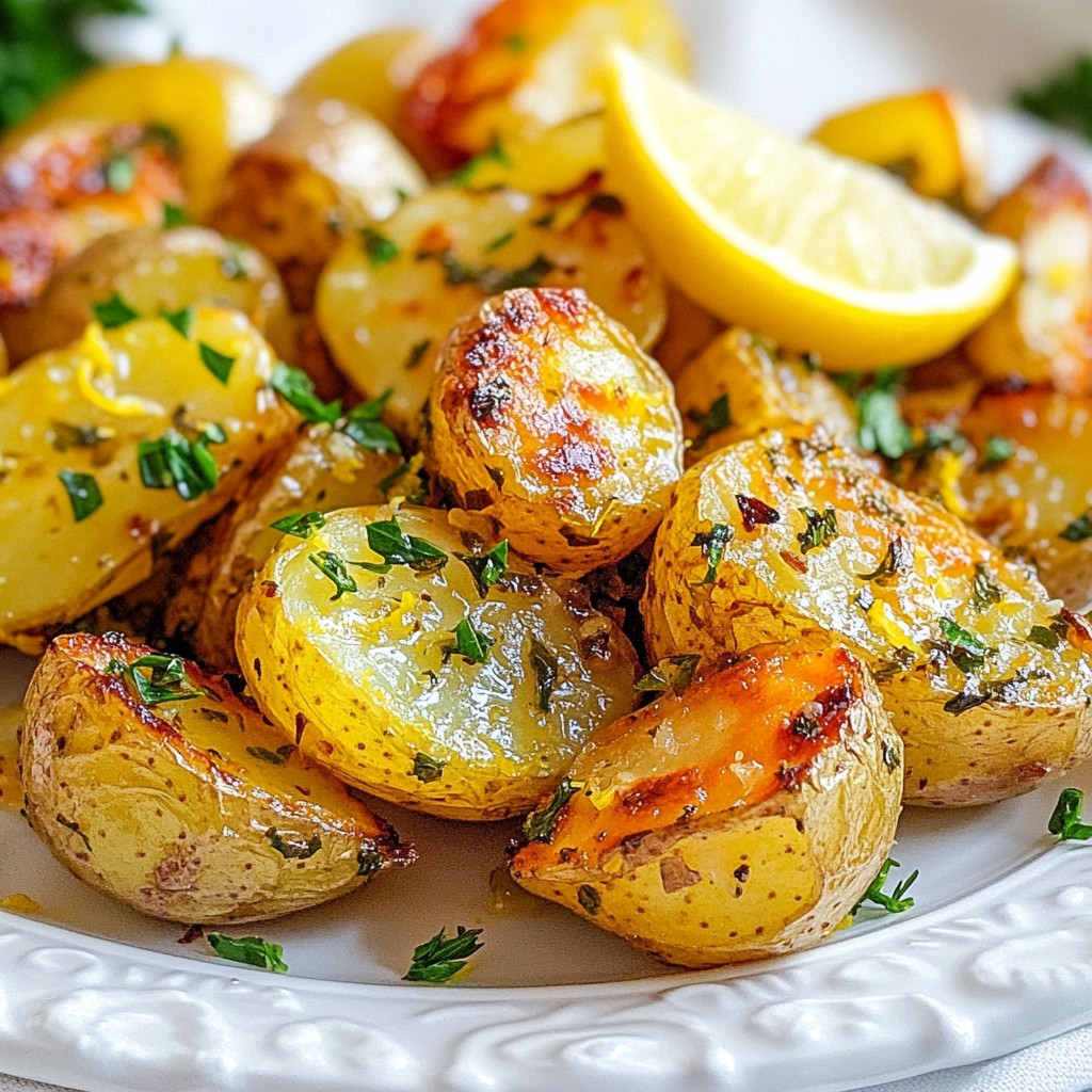 Griechische Zitronen-Röstkartoffeln Einfach und Lecker