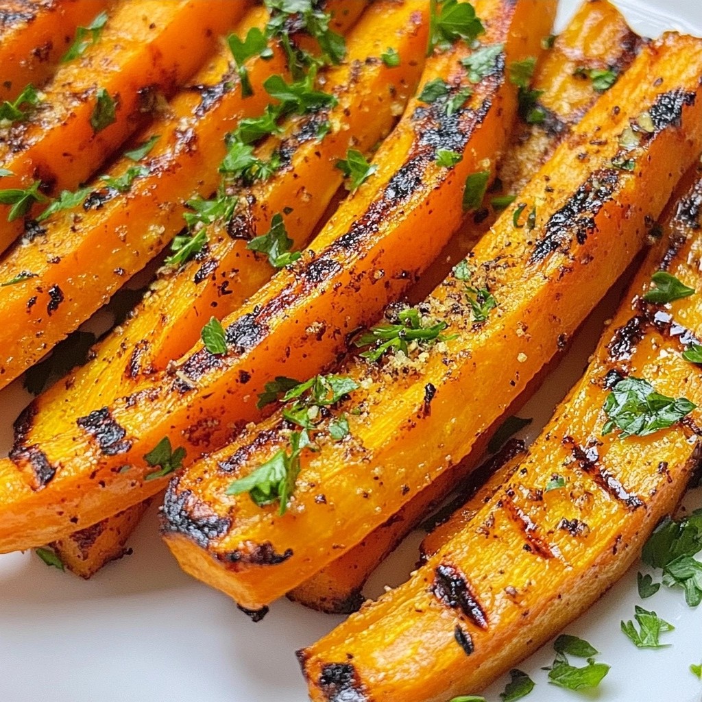 Smoky quick side dish BBQ Grilled Carrot Fries genießen