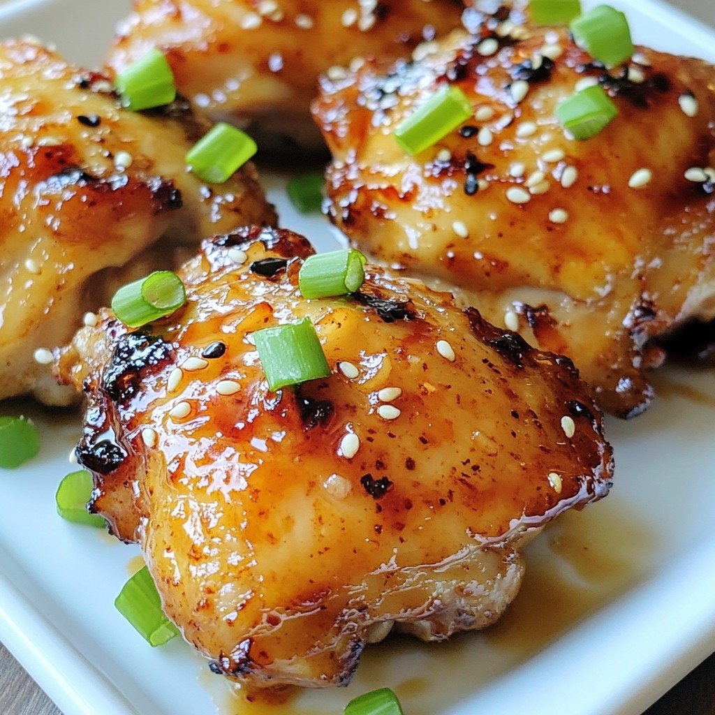 Sweet Chili Garlic Chicken Thighs Einfaches Rezept
