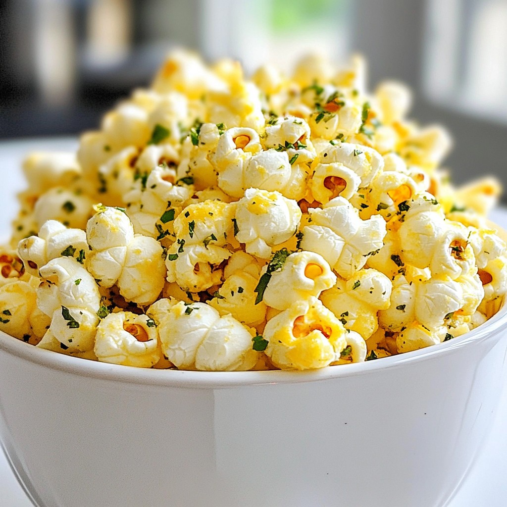 Quick Cheesy Herb Popcorn Einfach und Lecker Snack