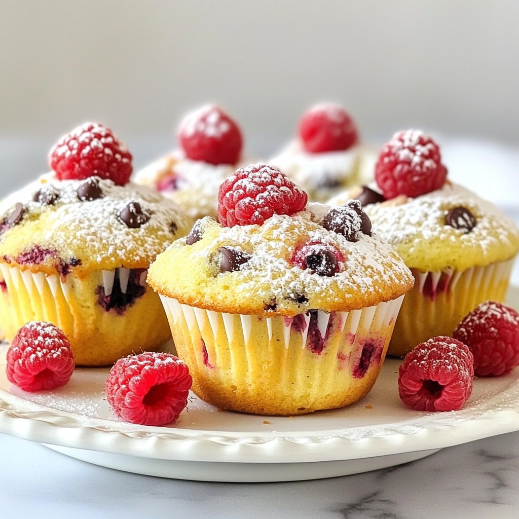Raspberry Chocolate Chip Muffins Saftig und Lecker