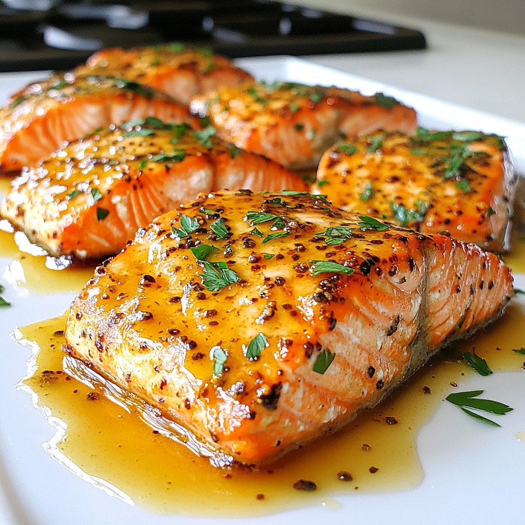 Honey Mustard Glazed Salmon Einfach und Lecker Rezept