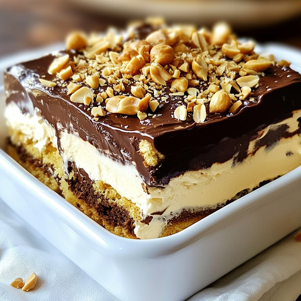 Schokoladen-Erdnussbutter-Kühlschrankkuchen Genuss