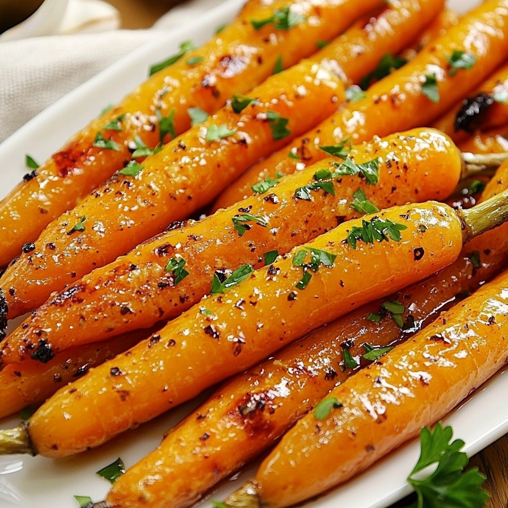 Quick side dish Honey Garlic Roasted Carrots Rezept
