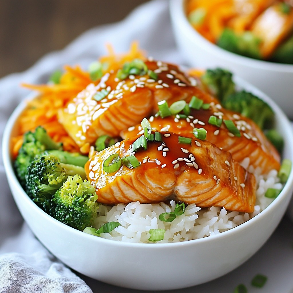 Teriyaki Salmon Rice Bowls Lecker und Einfach Zubereiten