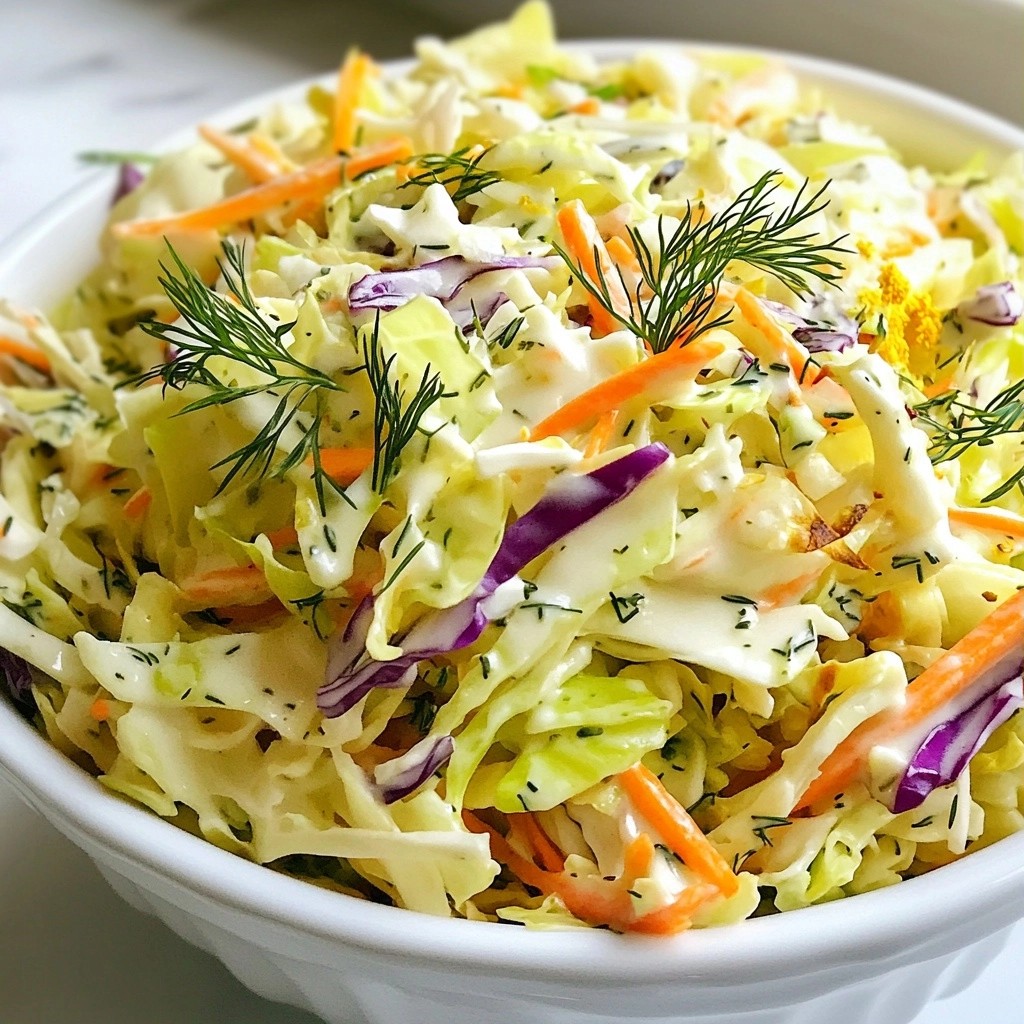Zesty quick side dish Lemon Dill Coleslaw lecker und frisch