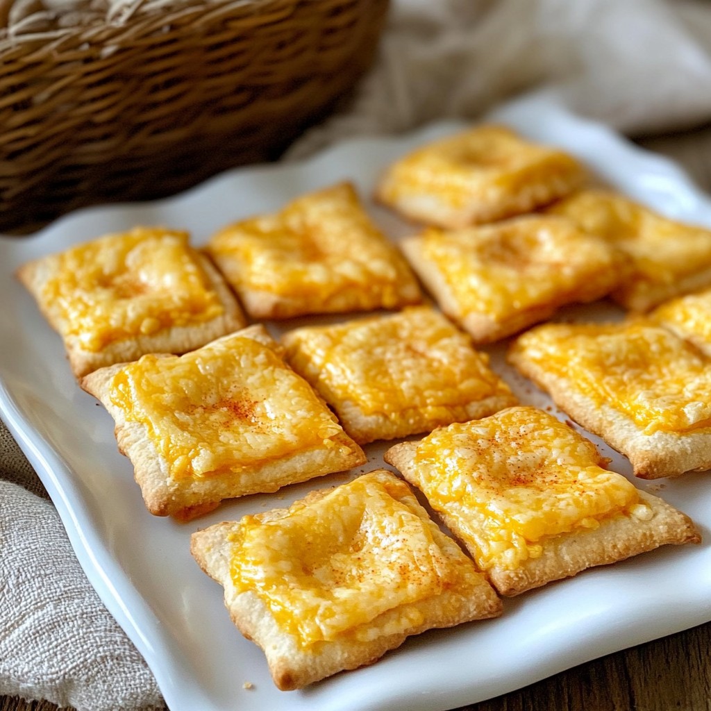 Mühelose Cheddar-Käsecracker Einfache und schnelle Snacks