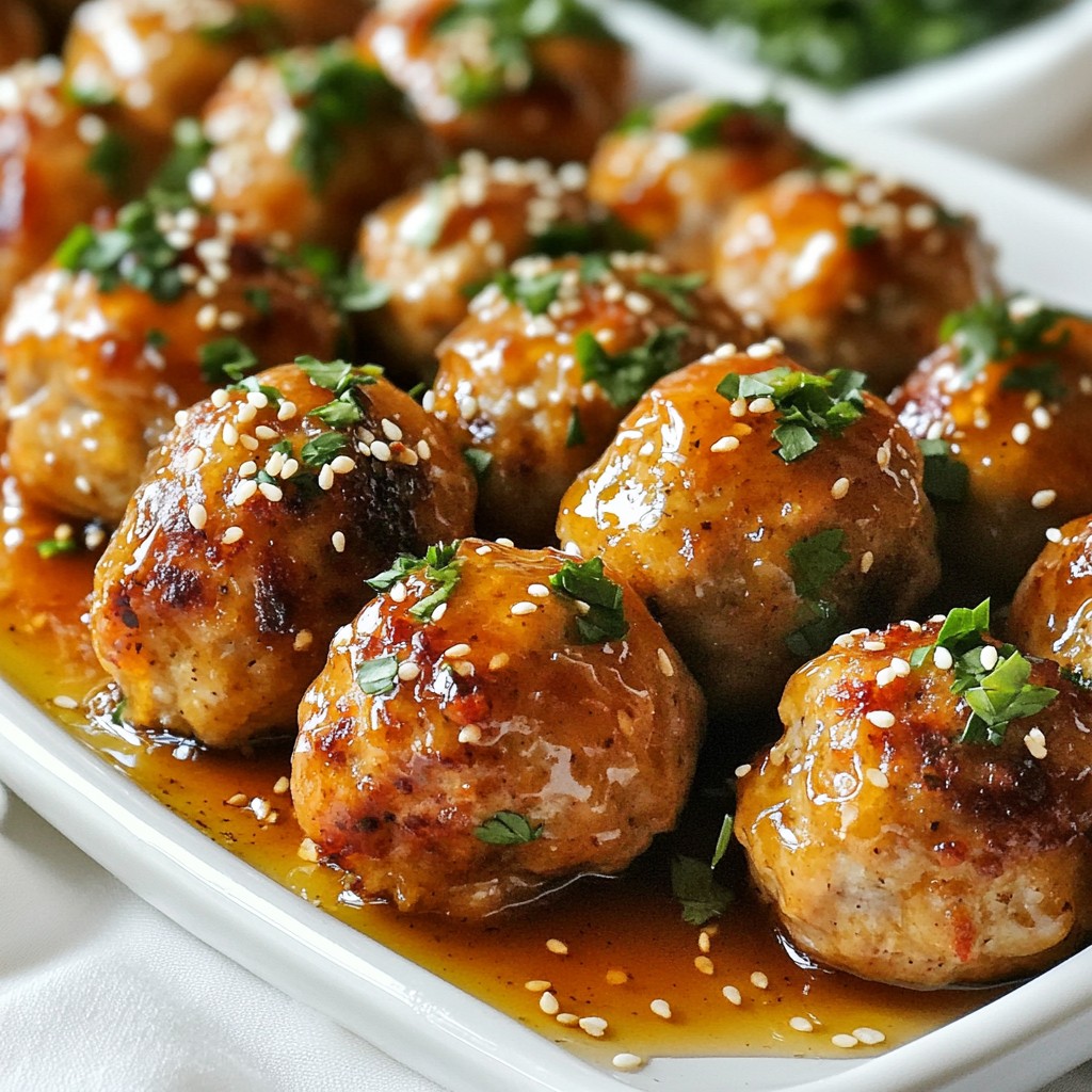 Honig Knoblauch Putenfleischbällchen Einfache Rezeptur