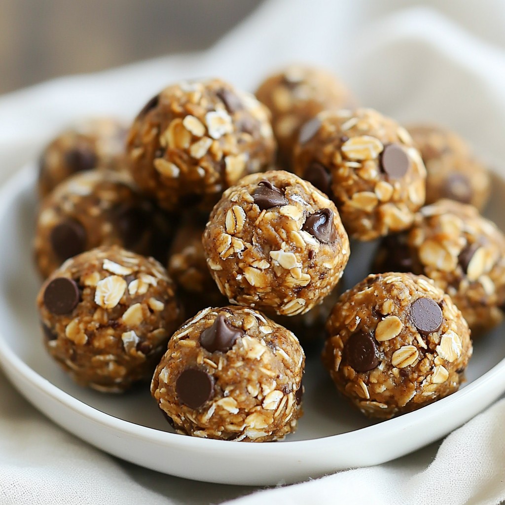 Schmackhafte Chocolate Chip Oatmeal Energy Bites