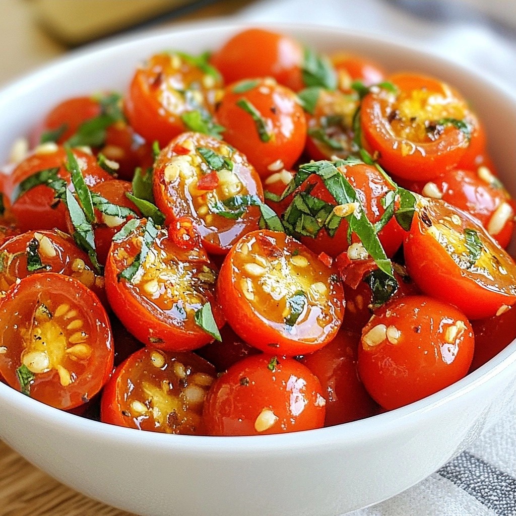 Schnelle Beilage Kräutergebratene Kirschtomaten