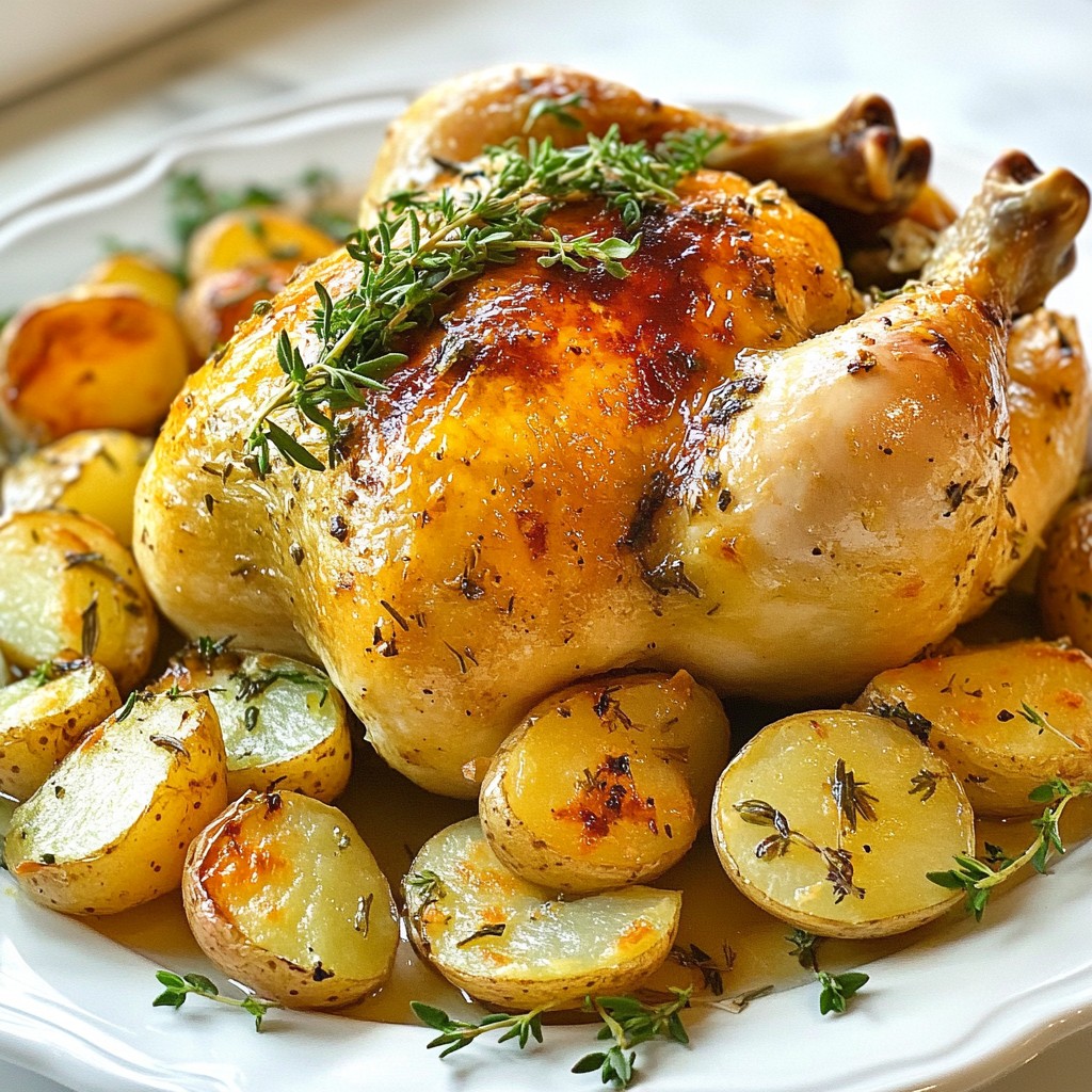 Knoblauch Kräuter Ganzes Rotes Hähnchen Rezept