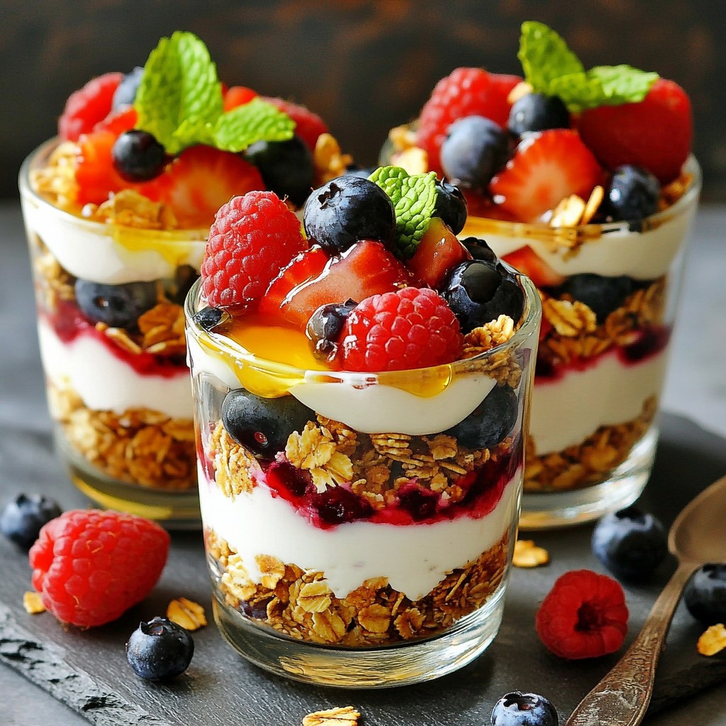 Effortless Berry Yogurt Parfait Cups Schnelle Leckerei