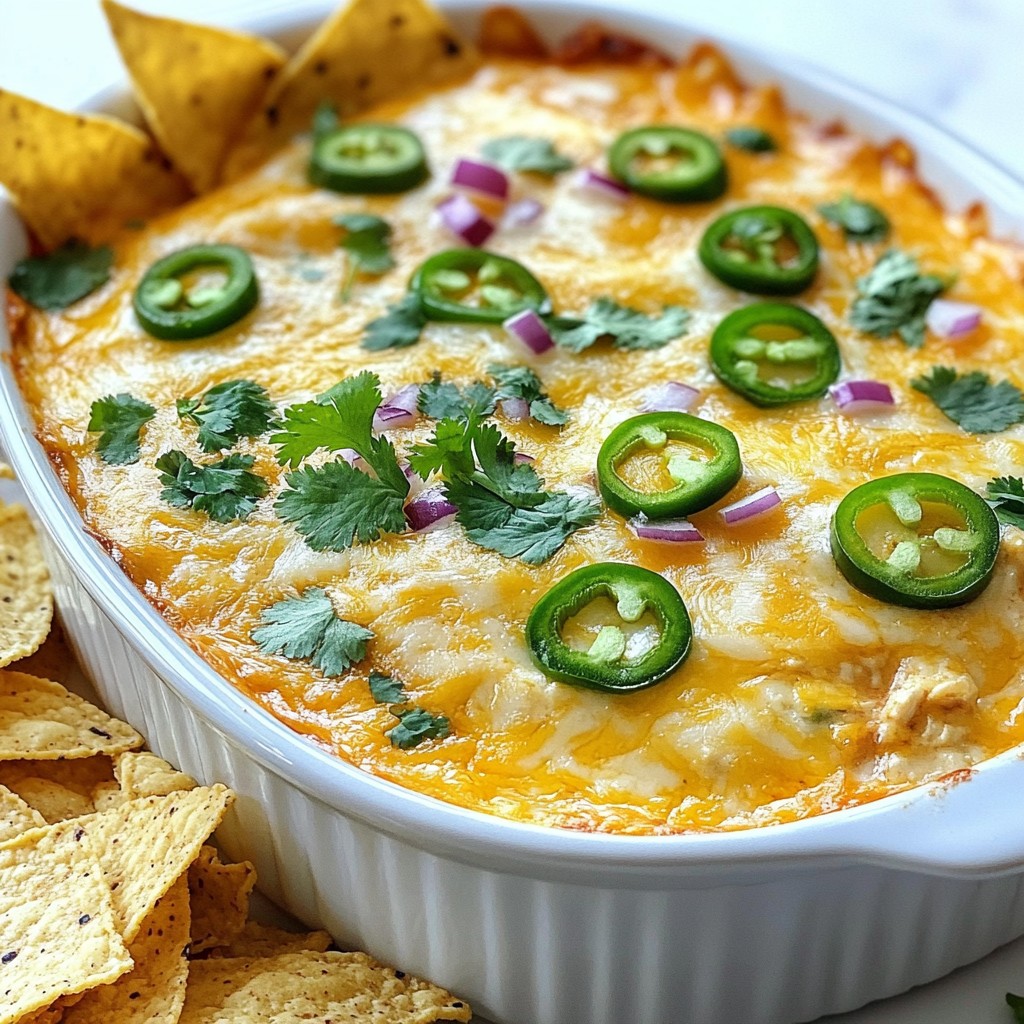 Cheesy Chicken Enchilada Dip Einfach und Lecker
